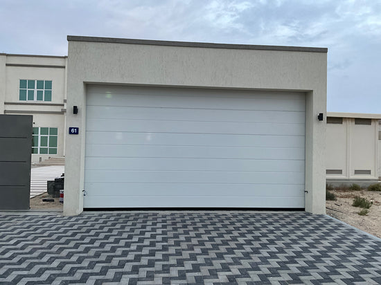 White Overhead Door  - باب كراج لون ابيض - BAB ALSARAY AUTOMATIC GATES & BARRIERS TRADING LLC