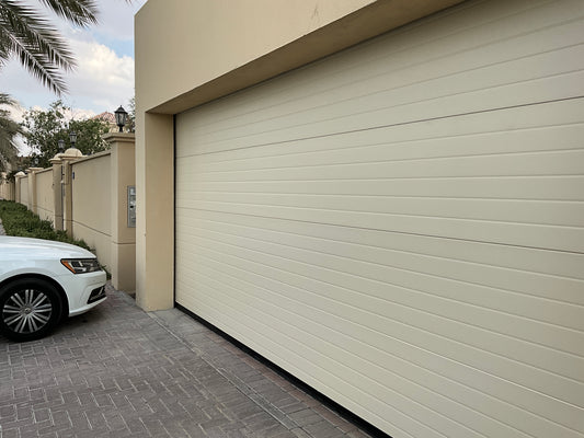 Beige Overhead Door - باب كراج لون بيج - BAB ALSARAY AUTOMATIC GATES & BARRIERS TRADING LLC