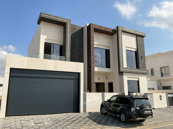 DARK Gray Overhead Door - باب كراج لون رصاصي غامق - BAB ALSARAY AUTOMATIC GATES & BARRIERS TRADING LLC