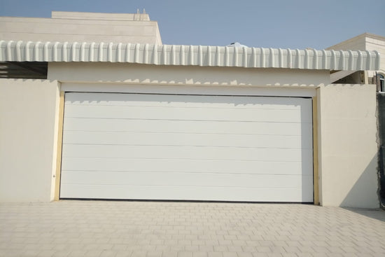 White Overhead Door  - باب كراج لون ابيض - BAB ALSARAY AUTOMATIC GATES & BARRIERS TRADING LLC