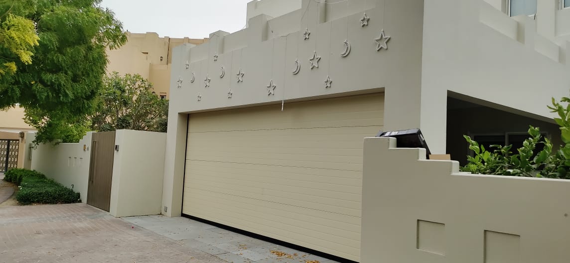 Beige Overhead Door - باب كراج لون بيج - BAB ALSARAY AUTOMATIC GATES & BARRIERS TRADING LLC